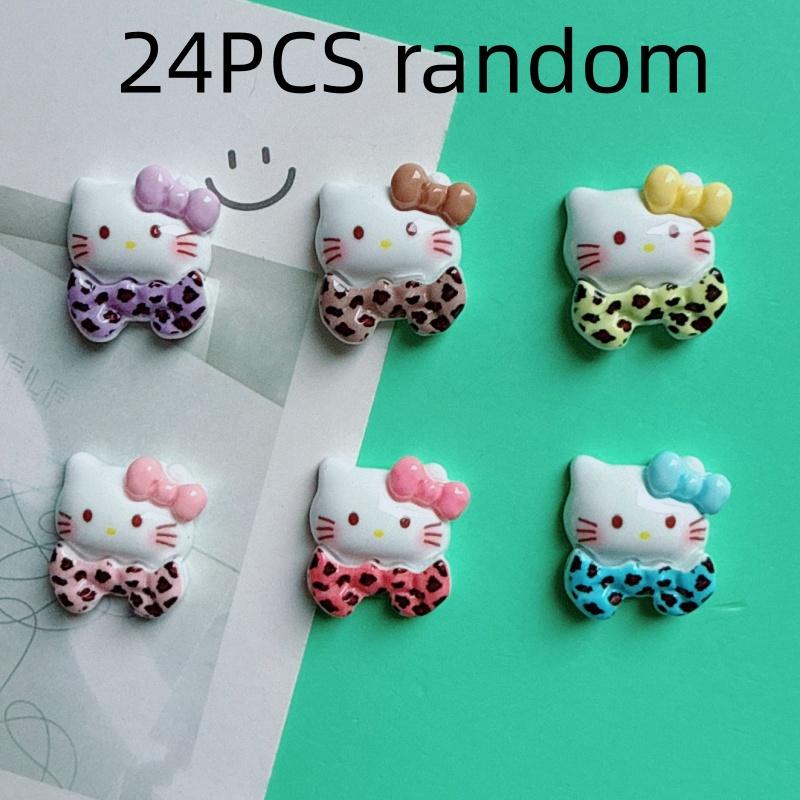 24/120PCS Cartoon cute new leopard print tie cat head DIY hair clip hair accessory phone case material accessories
24/120PCS Cartoon cute new leopard print tie cat head DIY hair clip hair accessory phone case material accessories