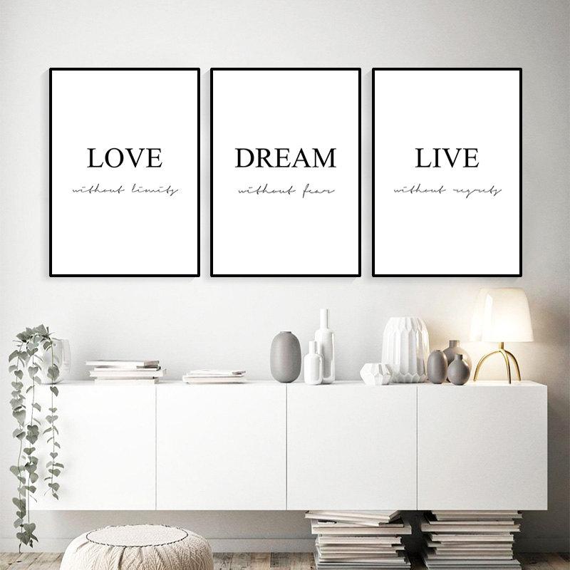 Love Live Quote Настенная картина на холсте Dream Letter Art Картина Черно-белые принты и постеры для гостиной Домашний декор HD3015
Love Live Quote Настенная картина на холсте Dream Letter Art Картина Черно-белые принты и постеры для гостиной Домашний декор HD3015