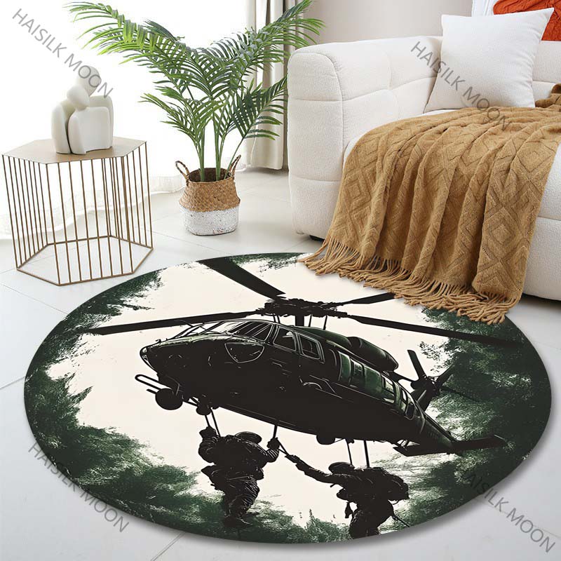 Multiple sizes Helicopter military operation canopy Print Round Carpet Living Room Bedroom Table Chair Sofa Decorative Carpet Diameter -60cm
Multiple sizes Helicopter military operation canopy Print Round Carpet Living Room Bedroom Table Chair Sofa Decorative Carpet Diameter -60cm