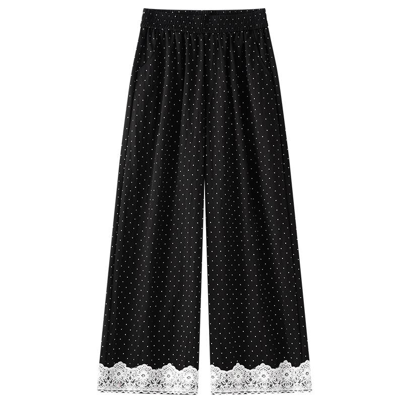 Women s 2025 Summer Slimming High-Waisted Black Polka Dot Wide-Leg Cropped Pants with Lace Patchwork XL
Women s 2025 Summer Slimming High-Waisted Black Polka Dot Wide-Leg Cropped Pants with Lace Patchwork XL
