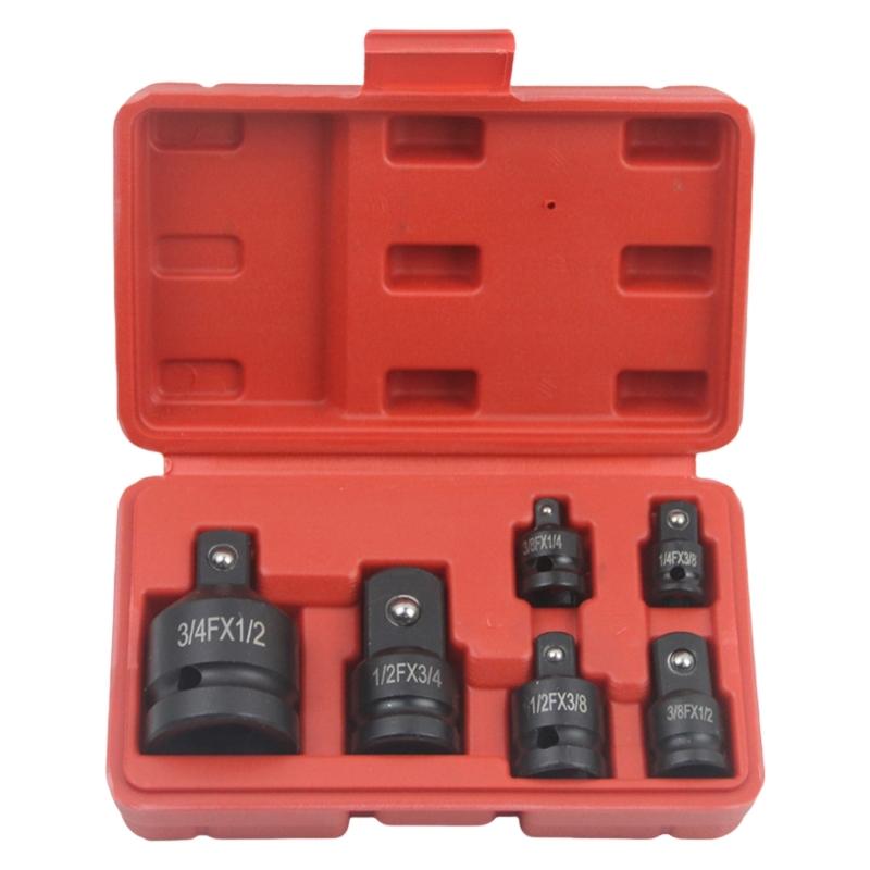 6Pcs Impact Socket Wrench Adapter Set 1/4 3/8 1/2 3/4inch Square Drive Adapter Reducers Spanner Hand Tool Kit with Case
6Pcs Impact Socket Wrench Adapter Set 1/4 3/8 1/2 3/4inch Square Drive Adapter Reducers Spanner Hand Tool Kit with Case