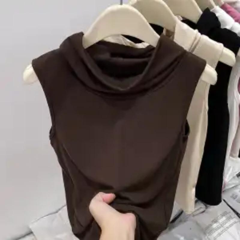 Жіночий літній топ-гольф без рукавів, однотонний, обтислий, майка XXL коричневий
Жіночий літній топ-гольф без рукавів, однотонний, обтислий, майка XXL коричневий