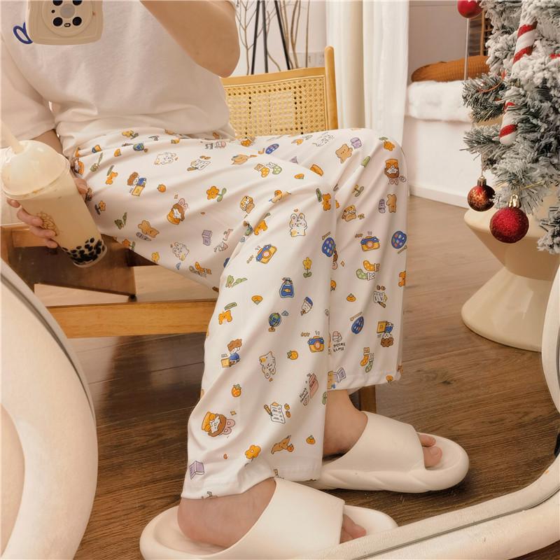 «Женские пижамные штаны с рисунком»: Свободные, всесезонные брюки для дома и улицы. L for 95-110 jin
«Женские пижамные штаны с рисунком»: Свободные, всесезонные брюки для дома и улицы. L for 95-110 jin