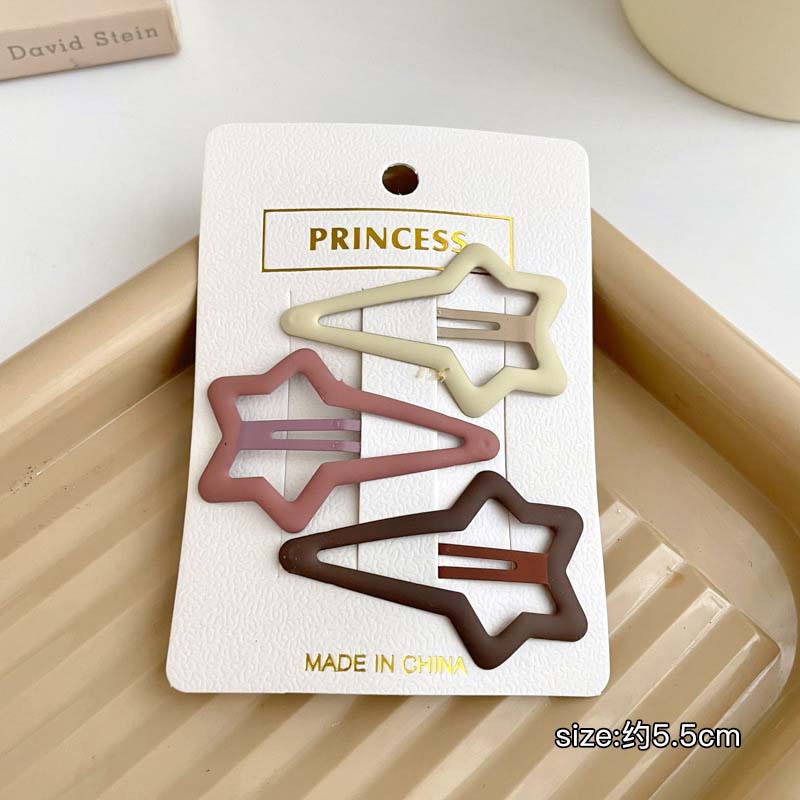 3Pcs Vintage Frosted Geometry Ornamentr Hair Clips for Women Girls Sweet Lovely Stars Heart Hairpins Hair Accessories
3Pcs Vintage Frosted Geometry Ornamentr Hair Clips for Women Girls Sweet Lovely Stars Heart Hairpins Hair Accessories