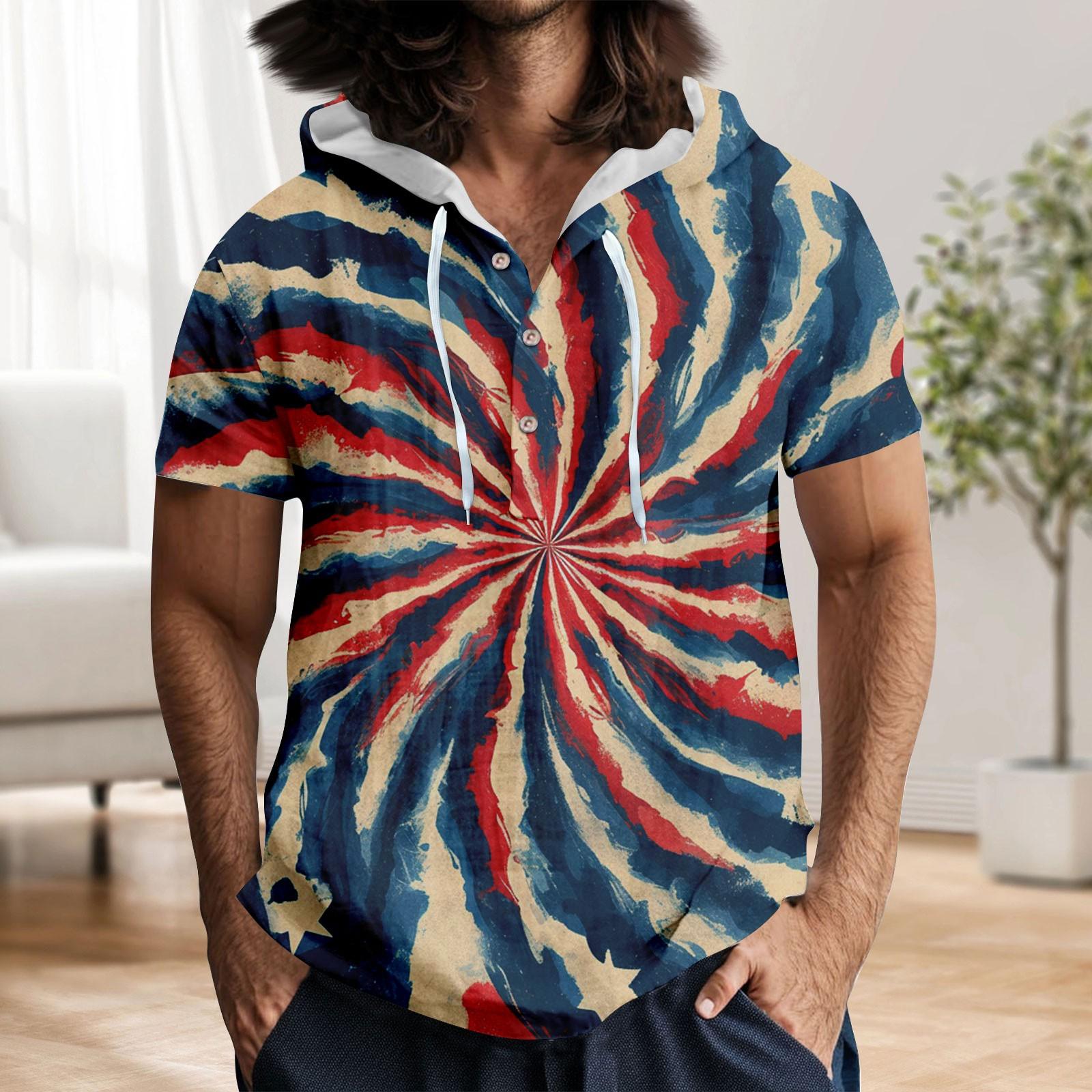 Мужская повседневная футболка с короткими рукавами, капюшоном и открытым воротом на пуговицах M циан
Мужская повседневная футболка с короткими рукавами, капюшоном и открытым воротом на пуговицах M циан