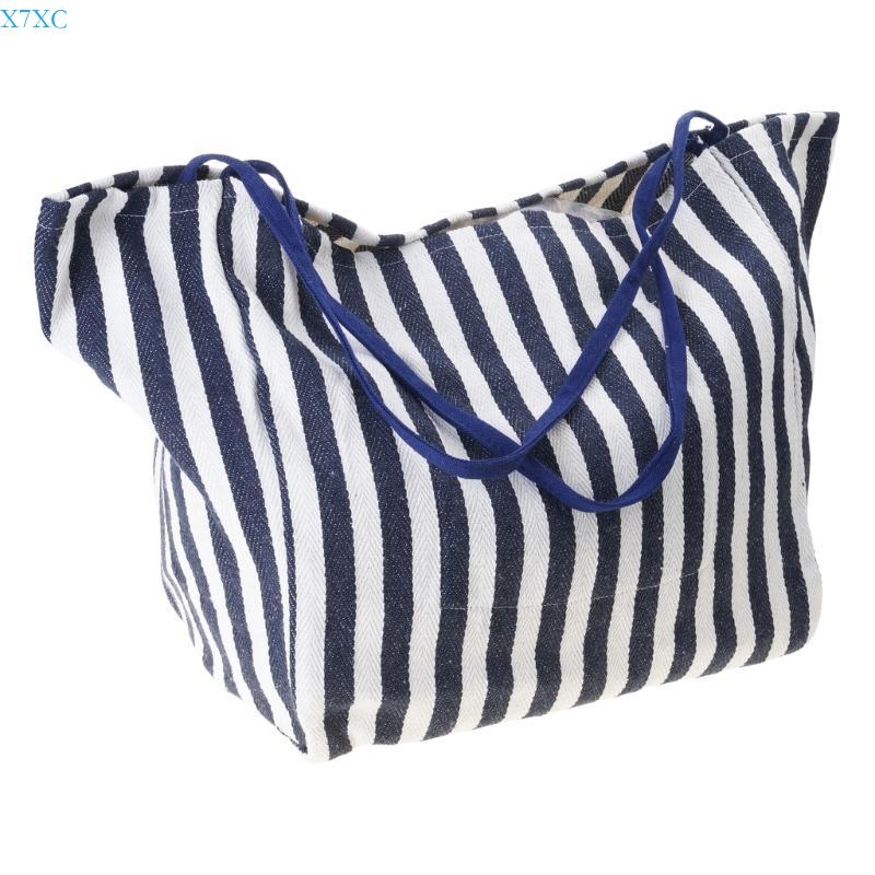 X7XC Women s Spacious Striped Canvas Bag Bag Simple Shoulder Carryall for Daily Use синий
X7XC Women s Spacious Striped Canvas Bag Bag Simple Shoulder Carryall for Daily Use синий