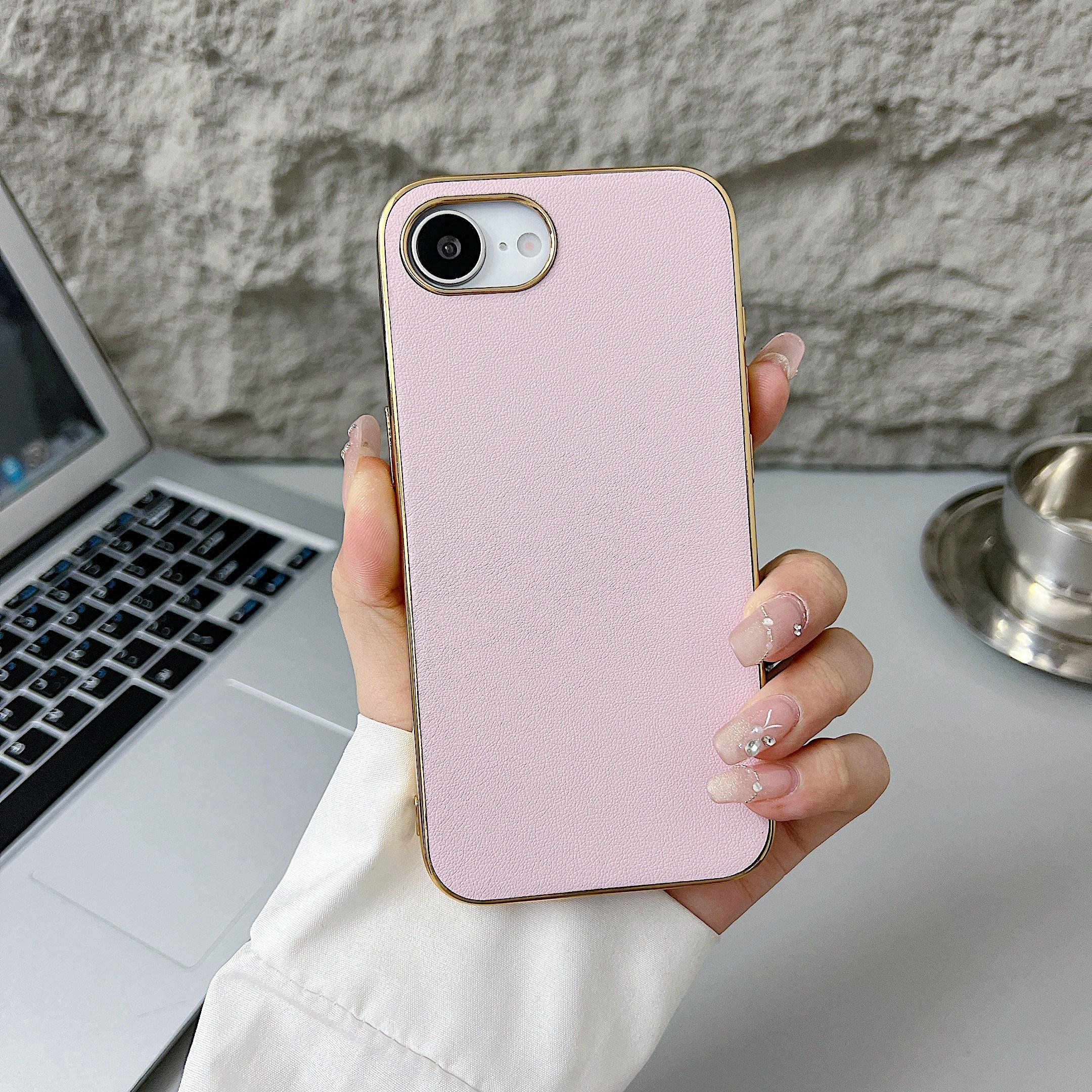 For iPhone 16e Case Nappa Texture PC+PU+TPU Phone Back Cover Pink
For iPhone 16e Case Nappa Texture PC+PU+TPU Phone Back Cover Pink