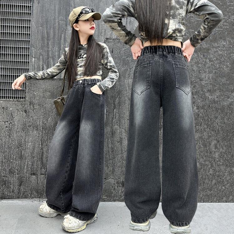 Teenage Child Vintage Straight Fit Black Jeans for Tween Girl Casual Gradient Denim Pants Kids New Fashion Jeans Trousers 4-14Y 120cm чёрный
Teenage Child Vintage Straight Fit Black Jeans for Tween Girl Casual Gradient Denim Pants Kids New Fashion Jeans Trousers 4-14Y 120cm чёрный