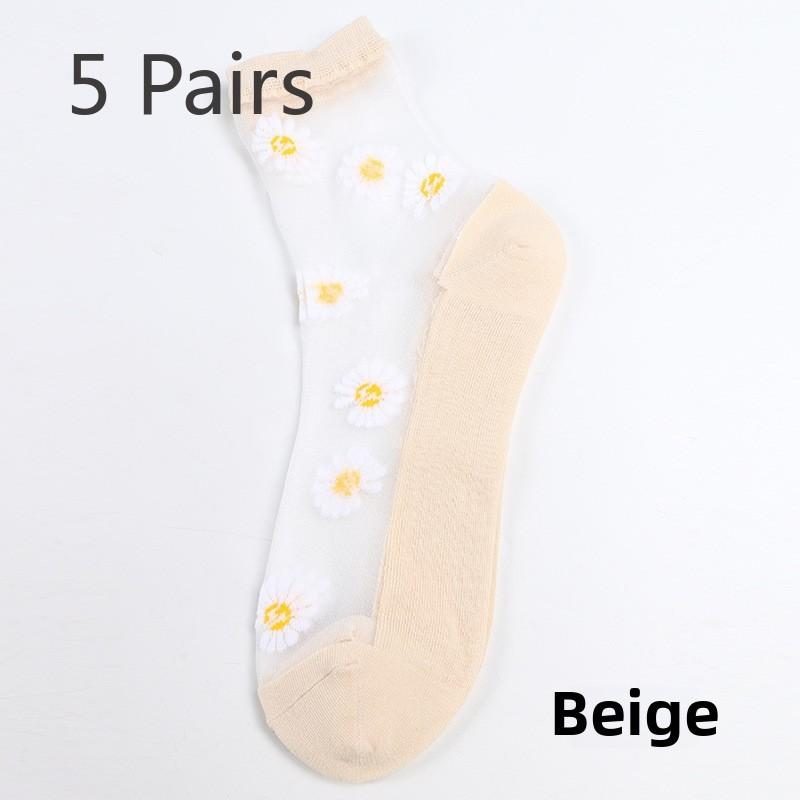 5 пар маленьких носков Daisy, женские летние тонкие чулки средней длины с невидимым стеклянным шелком и кристаллами 5 Pairs бежевый
5 пар маленьких носков Daisy, женские летние тонкие чулки средней длины с невидимым стеклянным шелком и кристаллами 5 Pairs бежевый