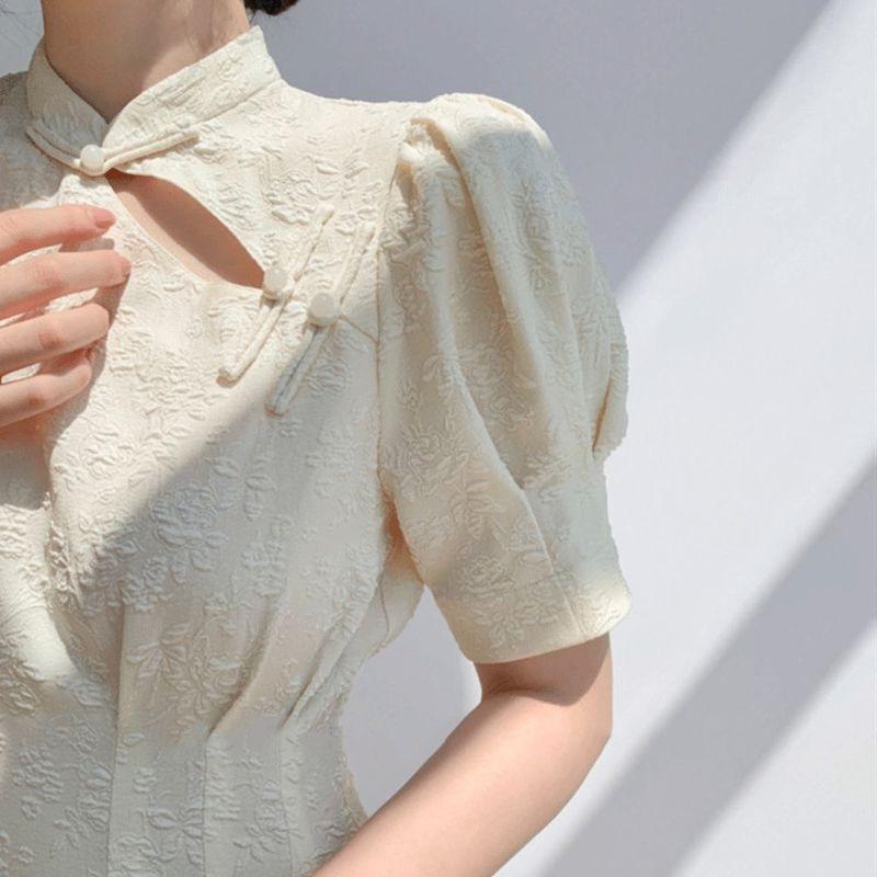Винтажное платье Cheongsam с короткими рукавами и темпераментным высококачественным платьем
Винтажное платье Cheongsam с короткими рукавами и темпераментным высококачественным платьем