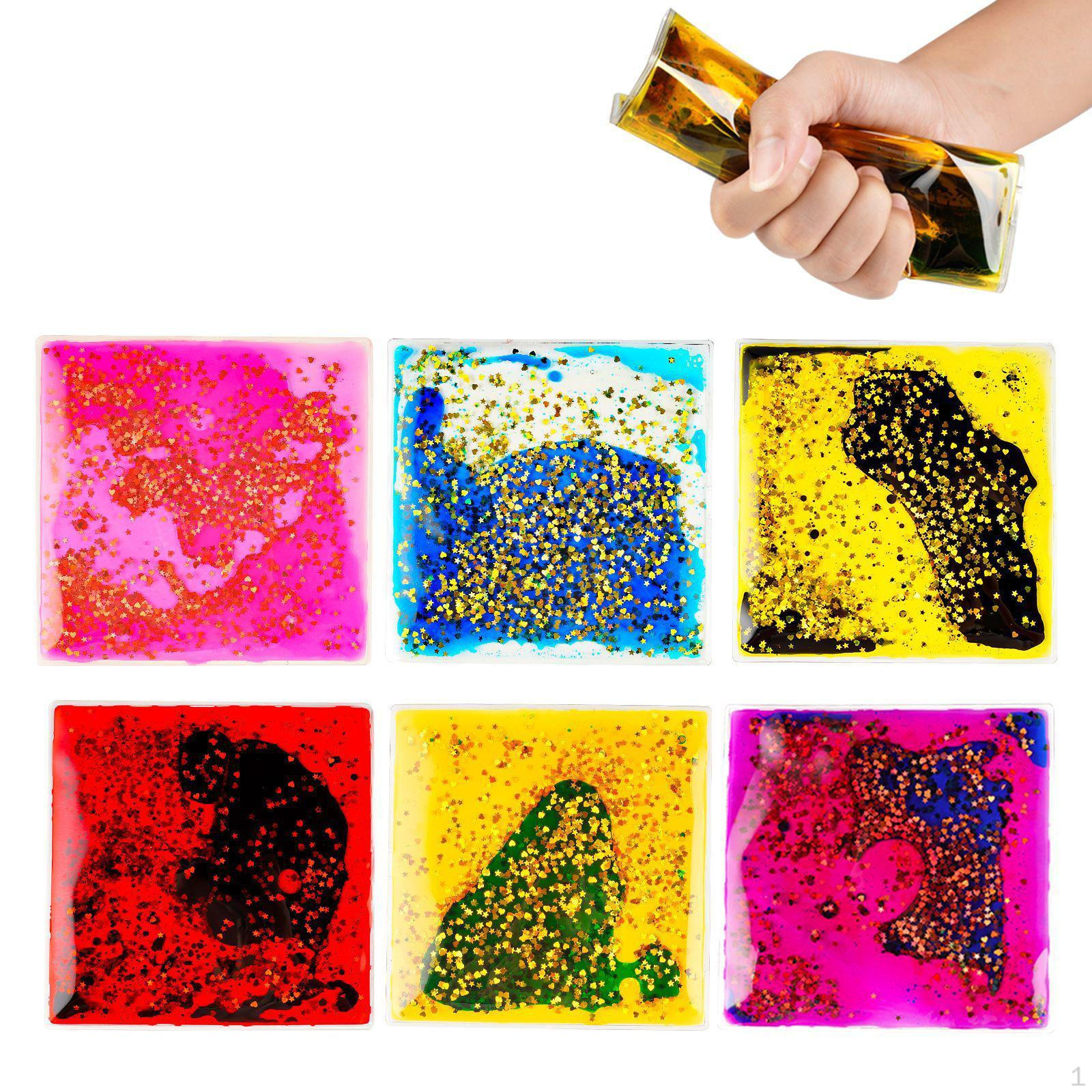 6 игрушек с жидкими сенсорными движениями для детей, гель-фиджет для всех возрастов Square
6 игрушек с жидкими сенсорными движениями для детей, гель-фиджет для всех возрастов Square