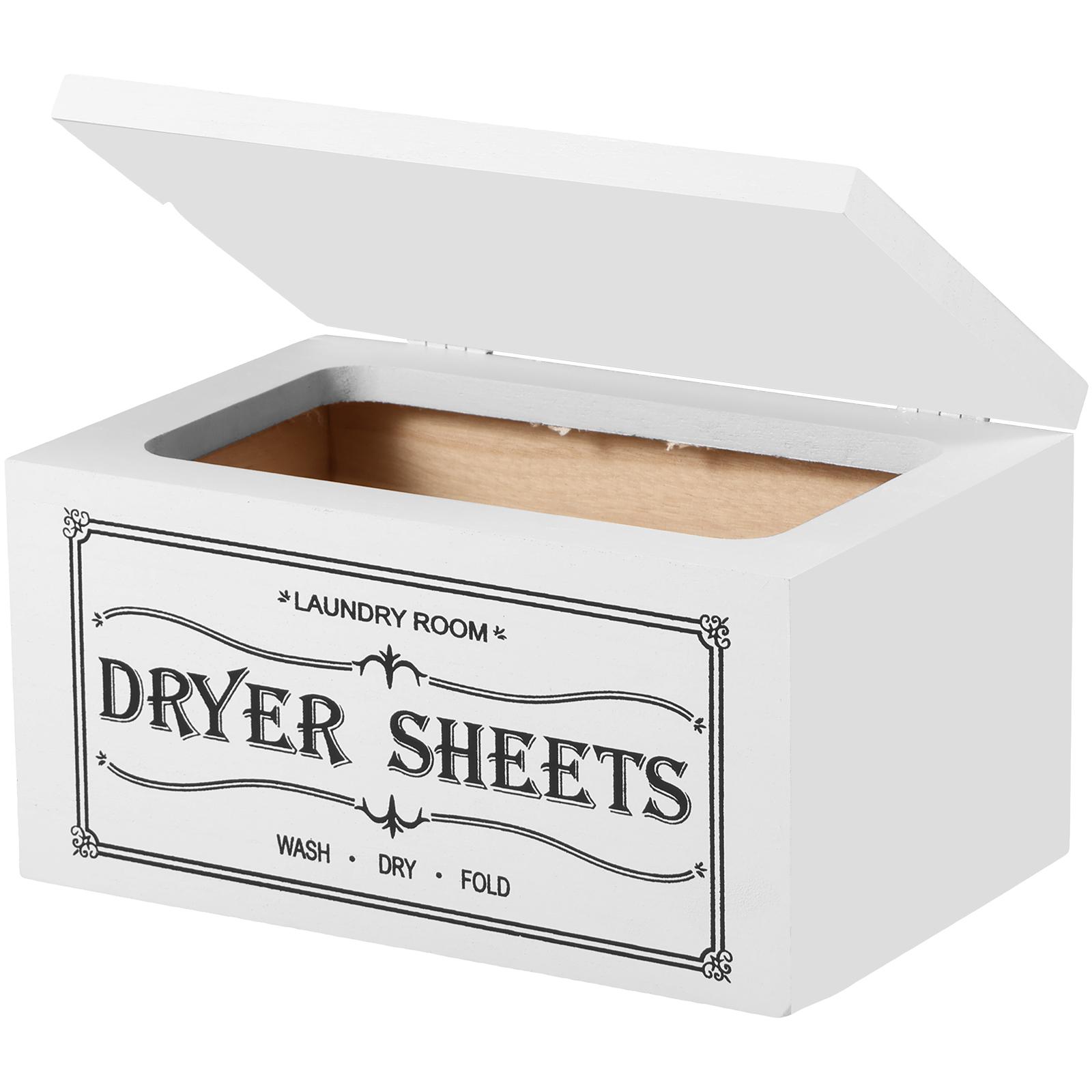 Wooden Dryer Sheet Holder Container With Lid Large Capacity Dustproof Softener Sheets Dispenser Bathroom Dryer Sheet Storage Box білий
Wooden Dryer Sheet Holder Container With Lid Large Capacity Dustproof Softener Sheets Dispenser Bathroom Dryer Sheet Storage Box білий