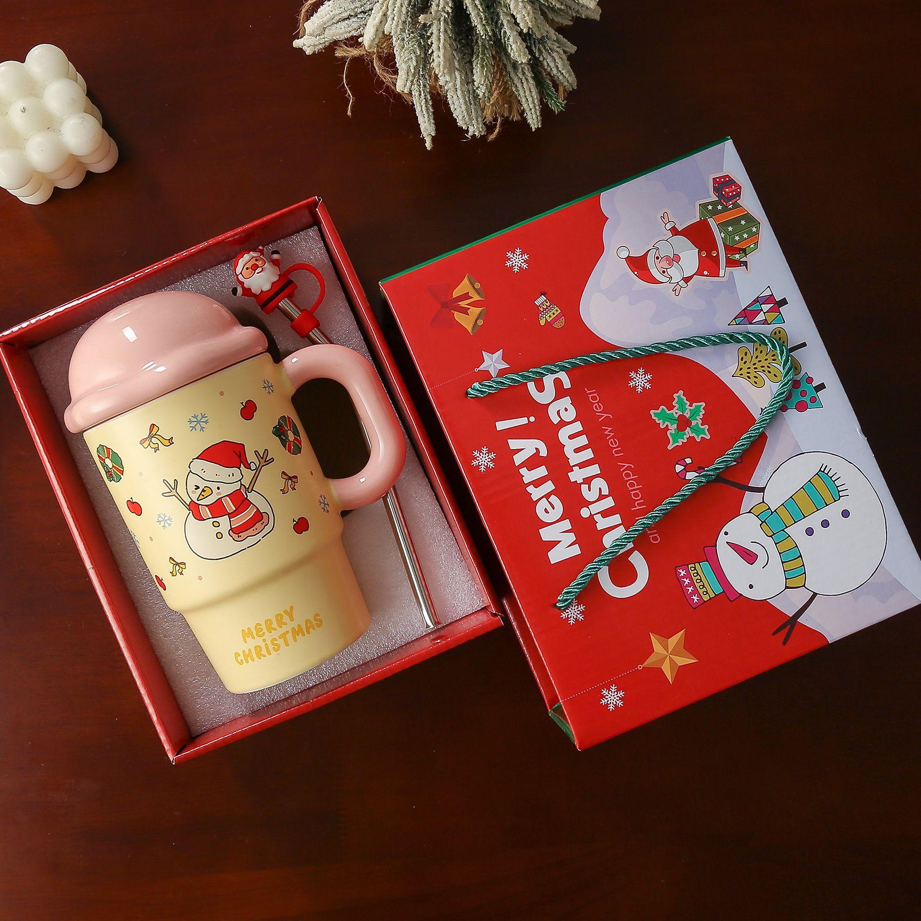 Cute straw cup household drinking water mug with lid large capacity ceramic water cup boys and girls Christmas gift 550ml
Cute straw cup household drinking water mug with lid large capacity ceramic water cup boys and girls Christmas gift 550ml