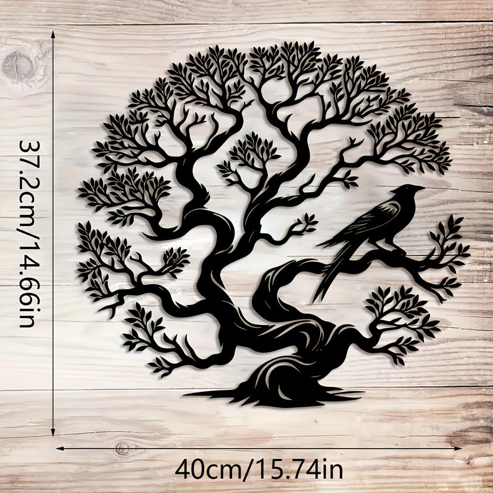 Metal Tree Bird Wall Art 2D Flat Iron Botanical Sculpture Modern Minimalist Indoor Outdoor Decor for Plant Lovers Gift 15.74x14.64 Inch 1pc
Metal Tree Bird Wall Art 2D Flat Iron Botanical Sculpture Modern Minimalist Indoor Outdoor Decor for Plant Lovers Gift 15.74x14.64 Inch 1pc