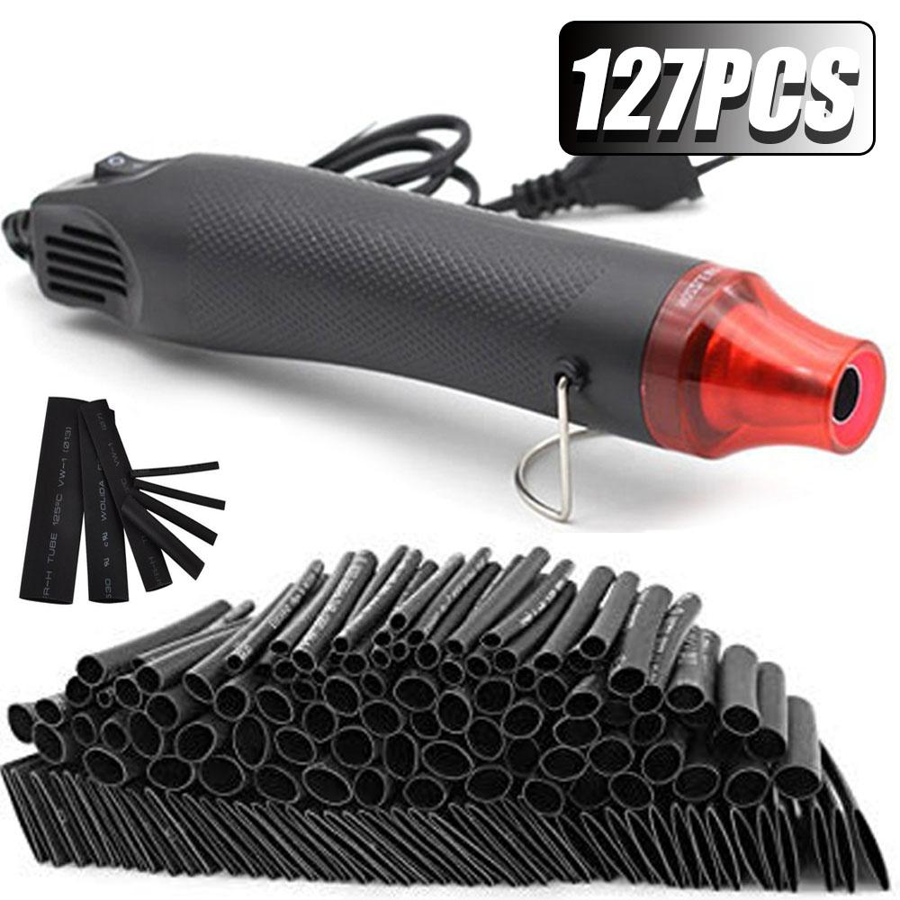 127/650PCS Black Heat Shrink Tubing kit 2:1 Shrinkable Wire Shrinking Wrap Tubing Wire Connect Cover Protection with Hot Air Gun
127/650PCS Black Heat Shrink Tubing kit 2:1 Shrinkable Wire Shrinking Wrap Tubing Wire Connect Cover Protection with Hot Air Gun