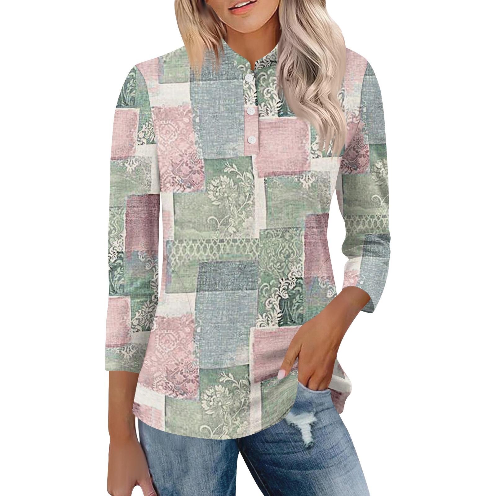 Women s Casual Polo Collar Shirt Loose Fit Three Quarter Sleeve Pullover Top Lightweight Breathable Fabric Suitable for Everyday Wear M зелёный
Women s Casual Polo Collar Shirt Loose Fit Three Quarter Sleeve Pullover Top Lightweight Breathable Fabric Suitable for Everyday Wear M зелёный