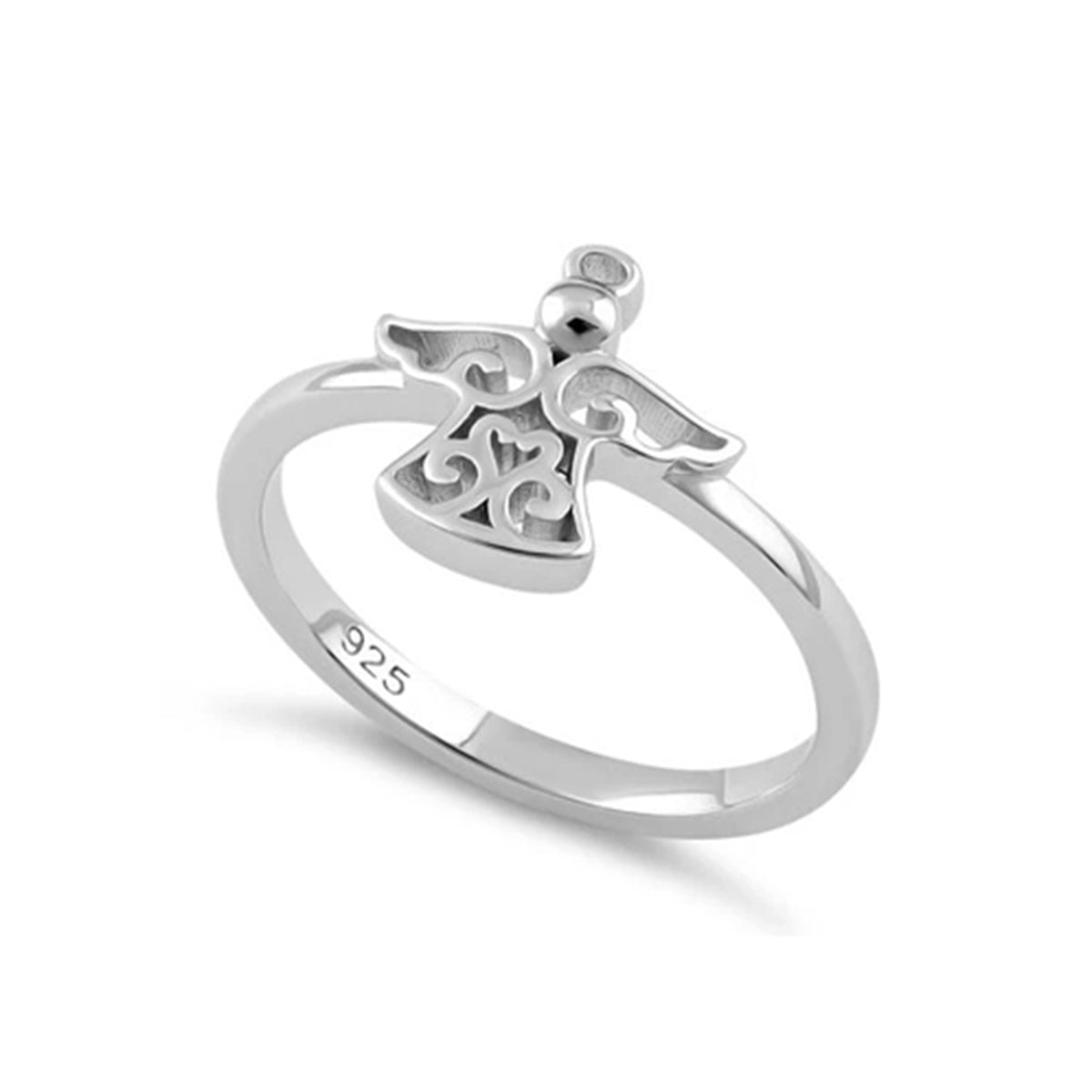 925 Sterling Silver Angel Silhouette Minimalist Women Ring 9.5 білий
925 Sterling Silver Angel Silhouette Minimalist Women Ring 9.5 білий
