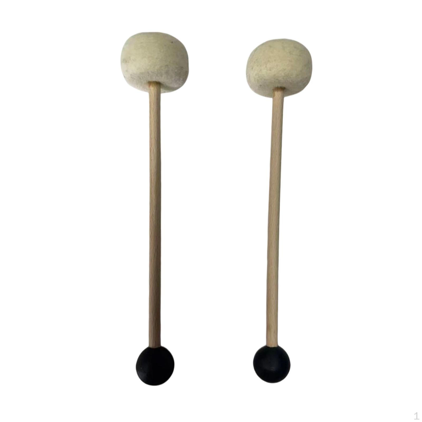 Mallet Set, Doubleheaded Rod, Wooden Handle, Feltrubber Combination for Warm And Long Tones, White and black
Mallet Set, Doubleheaded Rod, Wooden Handle, Feltrubber Combination for Warm And Long Tones, White and black