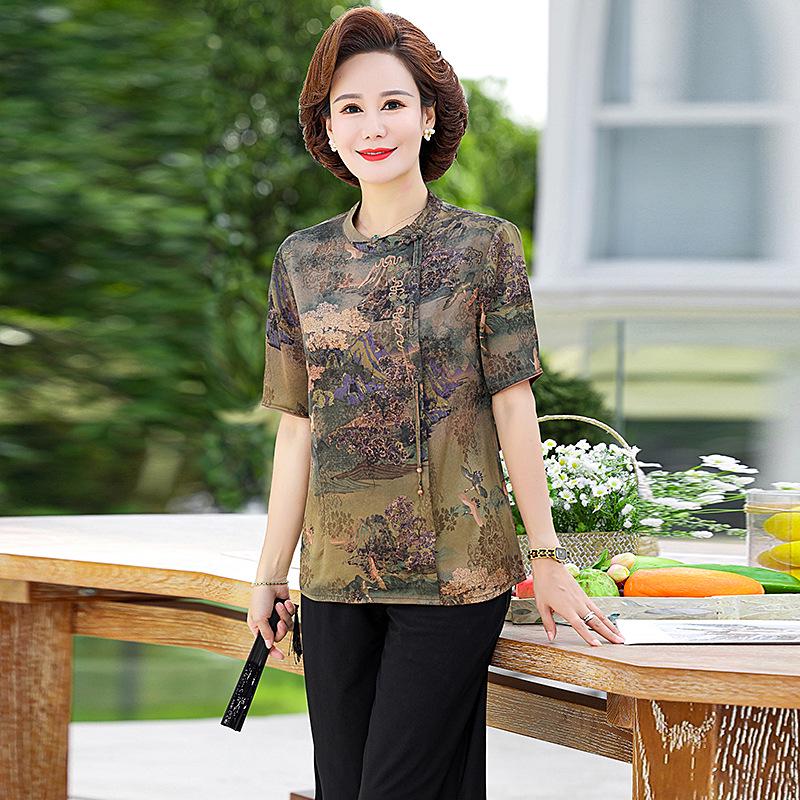 Women s Mid-Sleeve Faux Silk Print Shirt for Women XXXL (recommended 120-130 jin) зелёный
Women s Mid-Sleeve Faux Silk Print Shirt for Women XXXL (recommended 120-130 jin) зелёный