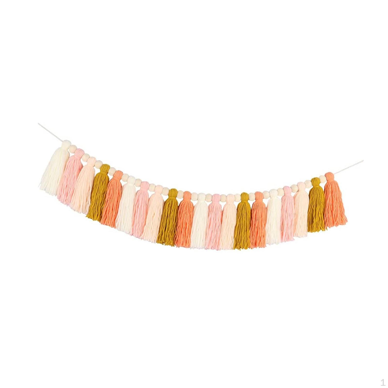 Wood Bead Tassel Wall Hanging for Home Decor orange yellow pink
Wood Bead Tassel Wall Hanging for Home Decor orange yellow pink