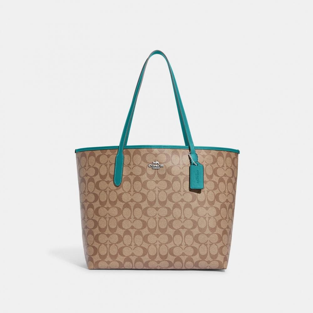Сумка-тоут Coach City из фирменной канвы 
Сумка-тоут Coach City из фирменной канвы