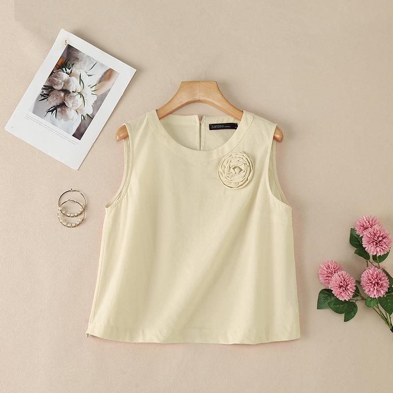 ZANZEA Women Casual Round Neck Solid Color Sleeveless Vest Tops 5XL абрикосовий
ZANZEA Women Casual Round Neck Solid Color Sleeveless Vest Tops 5XL абрикосовий