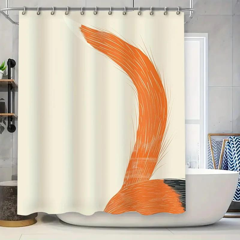 Luxury Shower Curtain Set Modern Abstract Design For Bathroom Decor White Orange Geometric Print Fabric Shower Curtains (Orange) W60H190(CM)-1 Pcs
Luxury Shower Curtain Set Modern Abstract Design For Bathroom Decor White Orange Geometric Print Fabric Shower Curtains (Orange) W60H190(CM)-1 Pcs