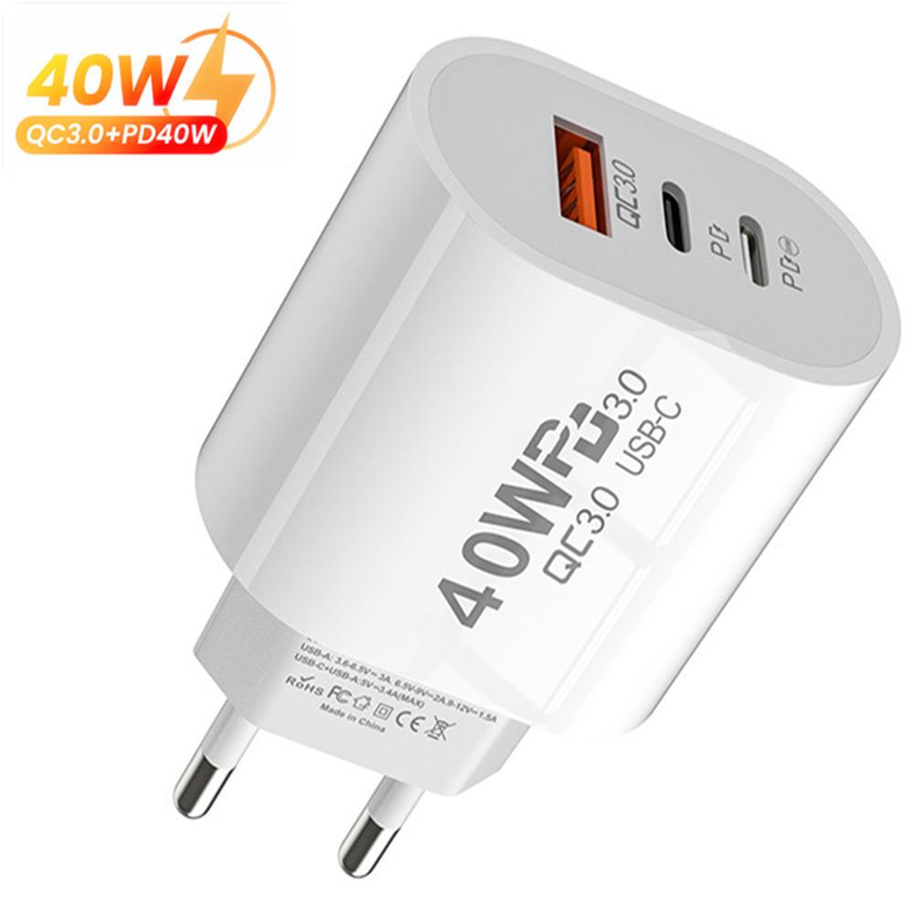 20W Dual PD + USB Fast Charger with 40W Type-C Port for Apple - European/American Standard Travel Adapter American Standard
20W Dual PD + USB Fast Charger with 40W Type-C Port for Apple - European/American Standard Travel Adapter American Standard