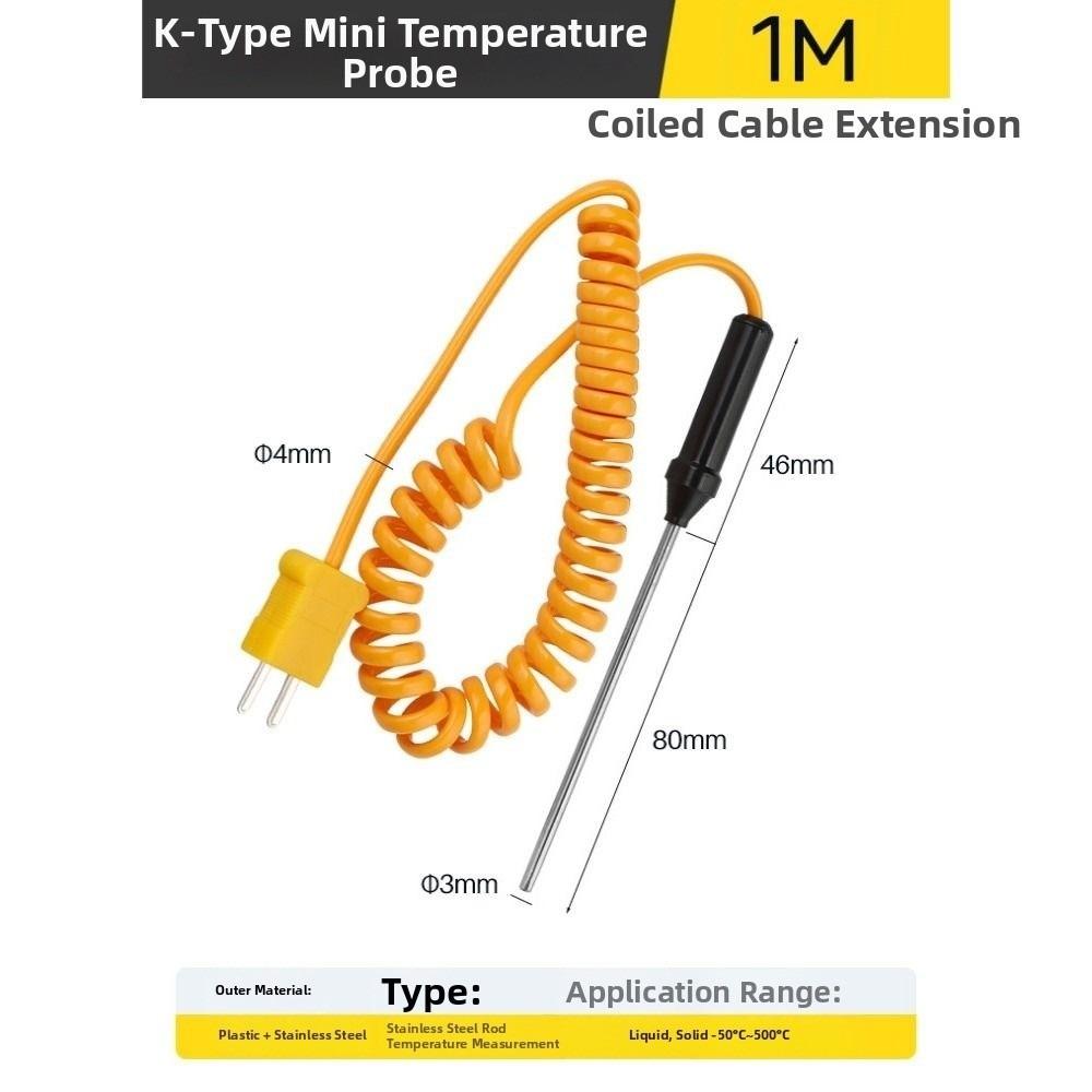 1.7M Long Wire Temperature Test Immersion Mini -50~500° Surface Temperature Sensor TES-1310 TM-902C
1.7M Long Wire Temperature Test Immersion Mini -50~500° Surface Temperature Sensor TES-1310 TM-902C