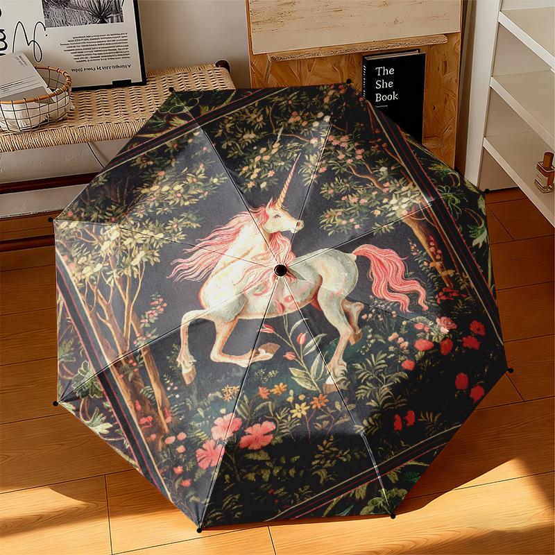 1pc Medieval Lady and Unicorn Umbrella Portable Folding Umbrella Iron Frame Hole Bone Structure Outdoor Home Umbrella
1pc Medieval Lady and Unicorn Umbrella Portable Folding Umbrella Iron Frame Hole Bone Structure Outdoor Home Umbrella