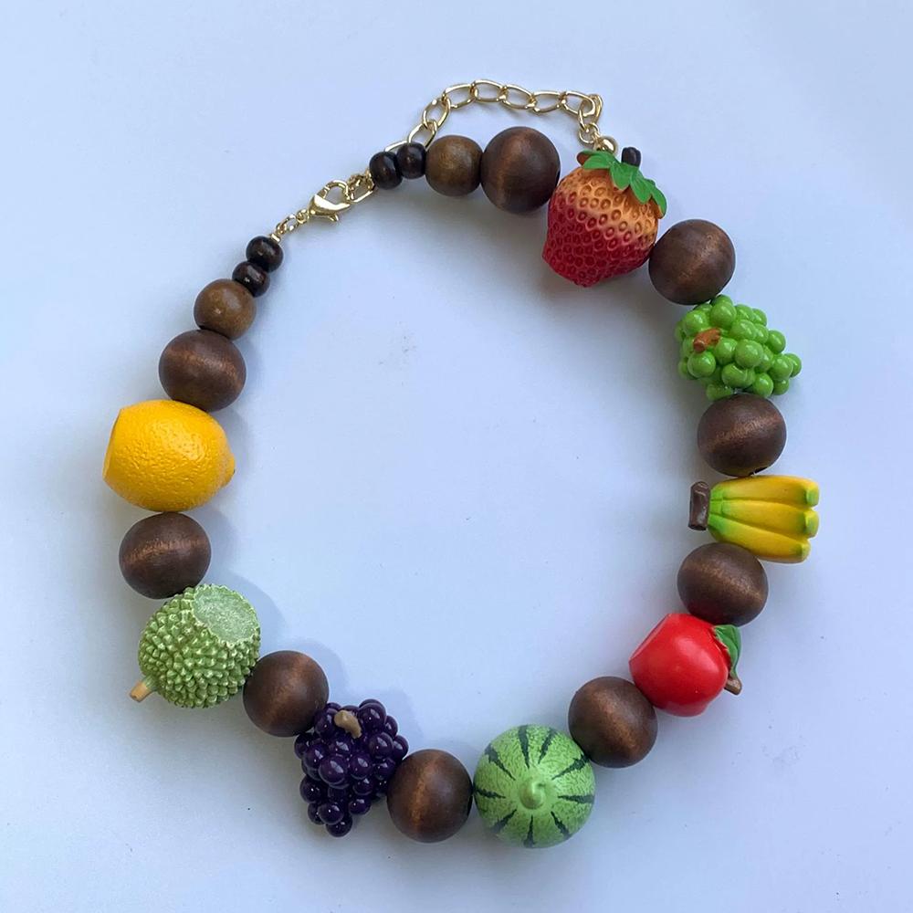 Dopamine s New Summer Fruit Beaded Necklaces Watermelon Durian And Strawberry Sweet Cool Hot Girl Style Necklaces Women Jewelry Other
Dopamine s New Summer Fruit Beaded Necklaces Watermelon Durian And Strawberry Sweet Cool Hot Girl Style Necklaces Women Jewelry Other