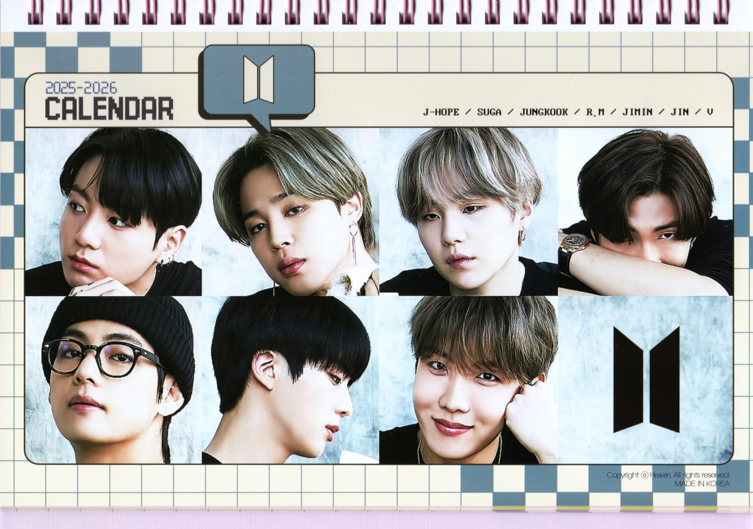 BTS Goods Настольный календарь Книга Розовый Наклейка для стола Набор товаров (Фото Календарь) 2025-2026 (2 года) + К-ПОП
BTS Goods Настольный календарь Книга Розовый Наклейка для стола Набор товаров (Фото Календарь) 2025-2026 (2 года) + К-ПОП
