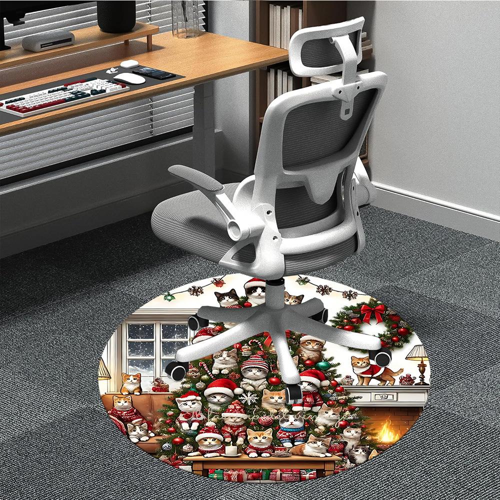 1pc Christmas Cats Chair Carpet for Office Non Slip, Machine Washable Rug for Office, Room Holiday Decor for Christmas, Birthday Polyester 80cm
1pc Christmas Cats Chair Carpet for Office Non Slip, Machine Washable Rug for Office, Room Holiday Decor for Christmas, Birthday Polyester 80cm