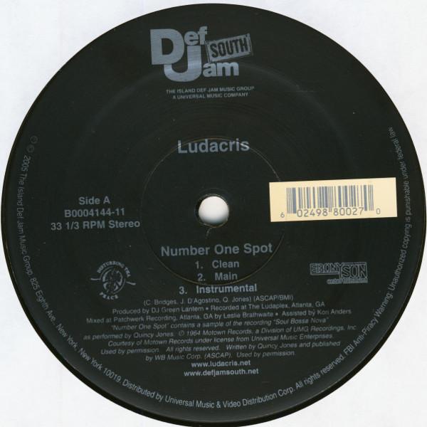 12inch Record LUDACRIS - Number One Spot / Who Not Me B000414411 Def Jam South, 2005 US Rap & Hip-Hop/R&B Used
12inch Record LUDACRIS - Number One Spot / Who Not Me B000414411 Def Jam South, 2005 US Rap & Hip-Hop/R&B Used