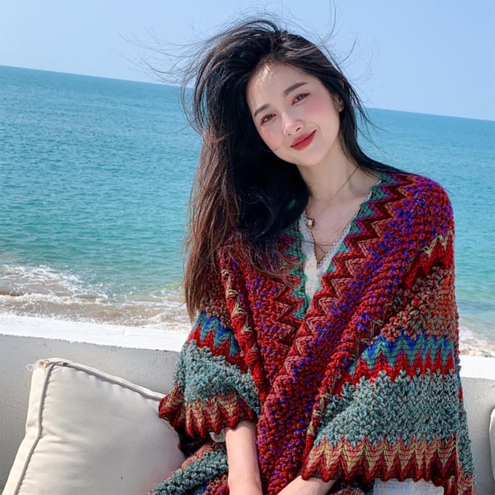 Женская этническая ретро-накидка Sassel, толстая цветная полосатая шаль, шарф One Size фиолетовый
Женская этническая ретро-накидка Sassel, толстая цветная полосатая шаль, шарф One Size фиолетовый