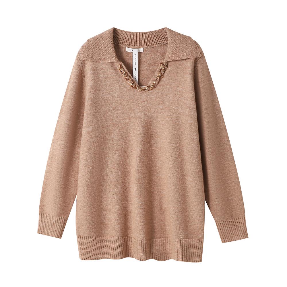 Winter 2025 Plus Size Knitted Sweater for Women - Lapel Top for 130-320 Jin 2XL (suggested weight 130-160 jin)
Winter 2025 Plus Size Knitted Sweater for Women - Lapel Top for 130-320 Jin 2XL (suggested weight 130-160 jin)