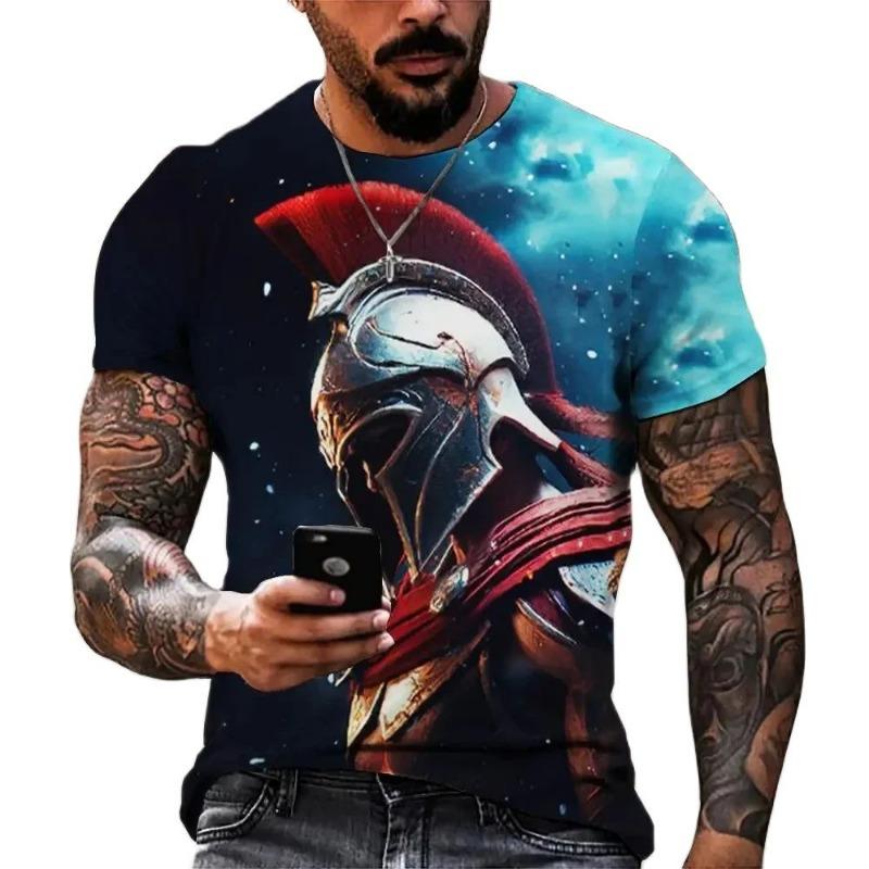 European and American Fashion Retro Spartan Warrior Graphic T-shirt For Men New Trend Casual 3D Printed Cool Personality Tee Top S
European and American Fashion Retro Spartan Warrior Graphic T-shirt For Men New Trend Casual 3D Printed Cool Personality Tee Top S