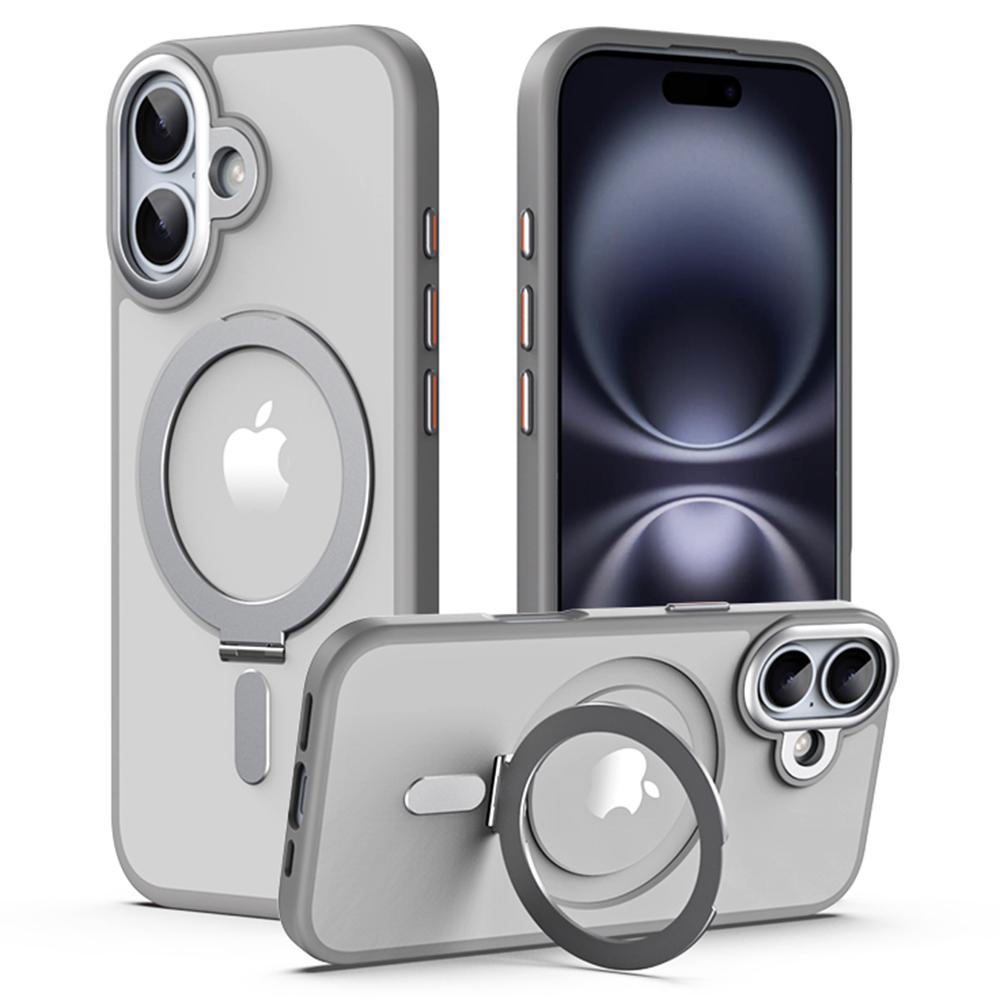 For iPhone 17 Case TPU+Acrylic Hidden Magnetic Kickstand Phone Cover Grey
For iPhone 17 Case TPU+Acrylic Hidden Magnetic Kickstand Phone Cover Grey