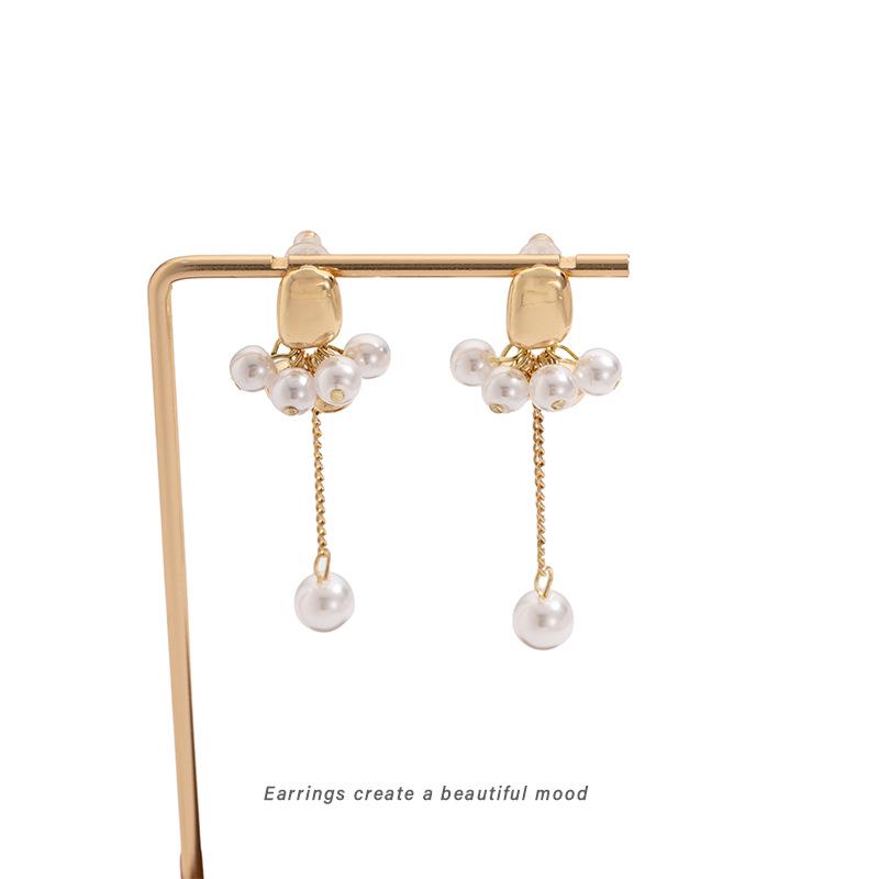 Pearl Tassel Dangle Earrings - Chain Studs with Geometric Coil Ear Clips for Autumn/Winter Fashion
Pearl Tassel Dangle Earrings - Chain Studs with Geometric Coil Ear Clips for Autumn/Winter Fashion