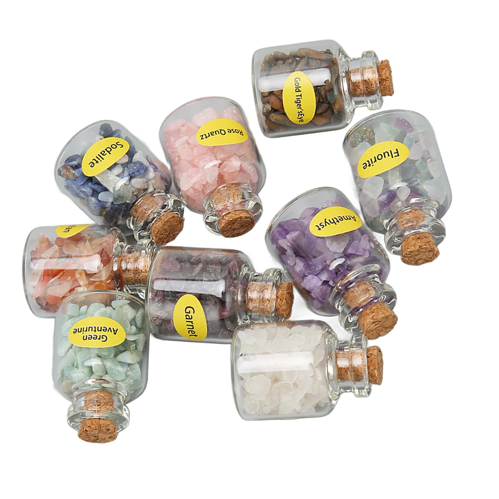 9Pcs Healing Stone Bottles Assorted Styles Colors Portable Widely Used Crystal Chips Set for Collection DIY Decoration
9Pcs Healing Stone Bottles Assorted Styles Colors Portable Widely Used Crystal Chips Set for Collection DIY Decoration
