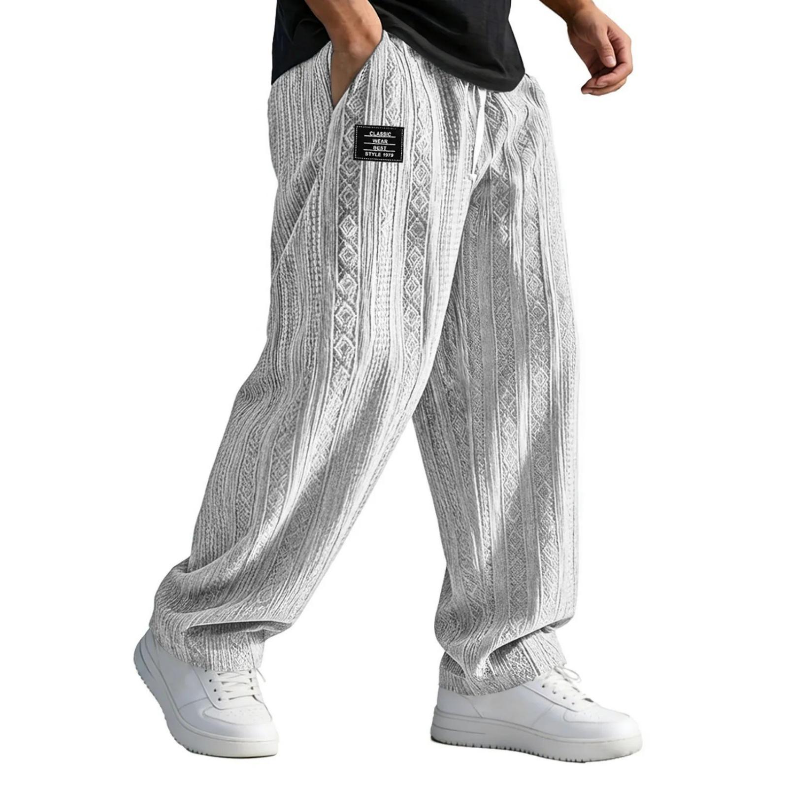 Men s Casual Athletic Straight Leg Knit Jacquard Drawstring Pants Loose Fit Lightweight Comfortable Trousers for Everyday Wear XL білий
Men s Casual Athletic Straight Leg Knit Jacquard Drawstring Pants Loose Fit Lightweight Comfortable Trousers for Everyday Wear XL білий