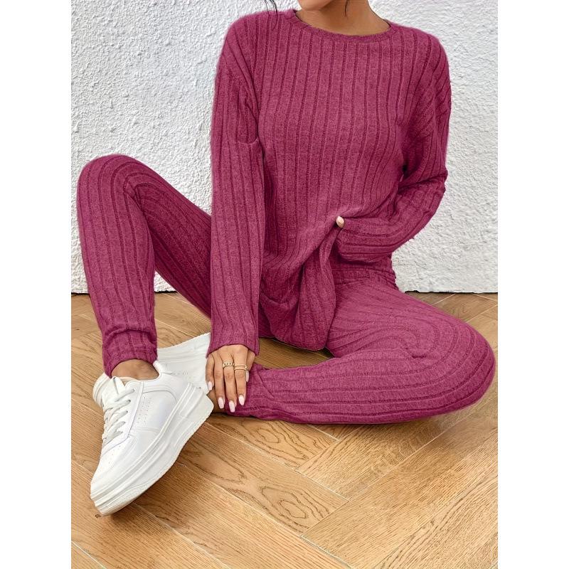 2025 Autumn Women s Casual Loose Ribbed Knit Suit Set - European & American Style 5XL
2025 Autumn Women s Casual Loose Ribbed Knit Suit Set - European & American Style 5XL