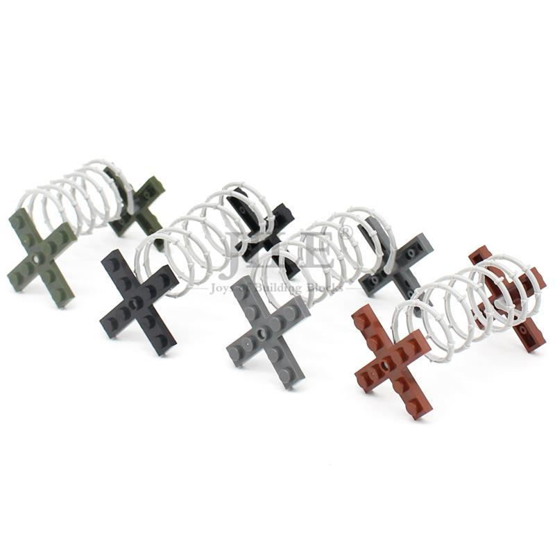 MOC Military Base Barbed Wire Barricade Roadblock DIY Enlighten Building Blocks Bricks Compatible with City Street Particles
MOC Military Base Barbed Wire Barricade Roadblock DIY Enlighten Building Blocks Bricks Compatible with City Street Particles