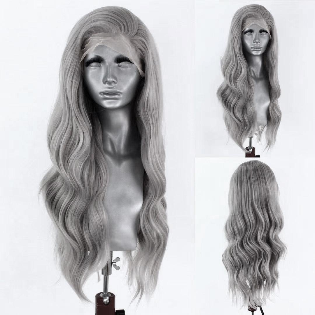 AIMEYA Silver Grey Body Wave Wig Synthetic Lace Front Wigs for Women Natural Hairline Highlighted Synthetic Lace Wig Cosplay Wig (Silver,26inches)
AIMEYA Silver Grey Body Wave Wig Synthetic Lace Front Wigs for Women Natural Hairline Highlighted Synthetic Lace Wig Cosplay Wig (Silver,26inches)