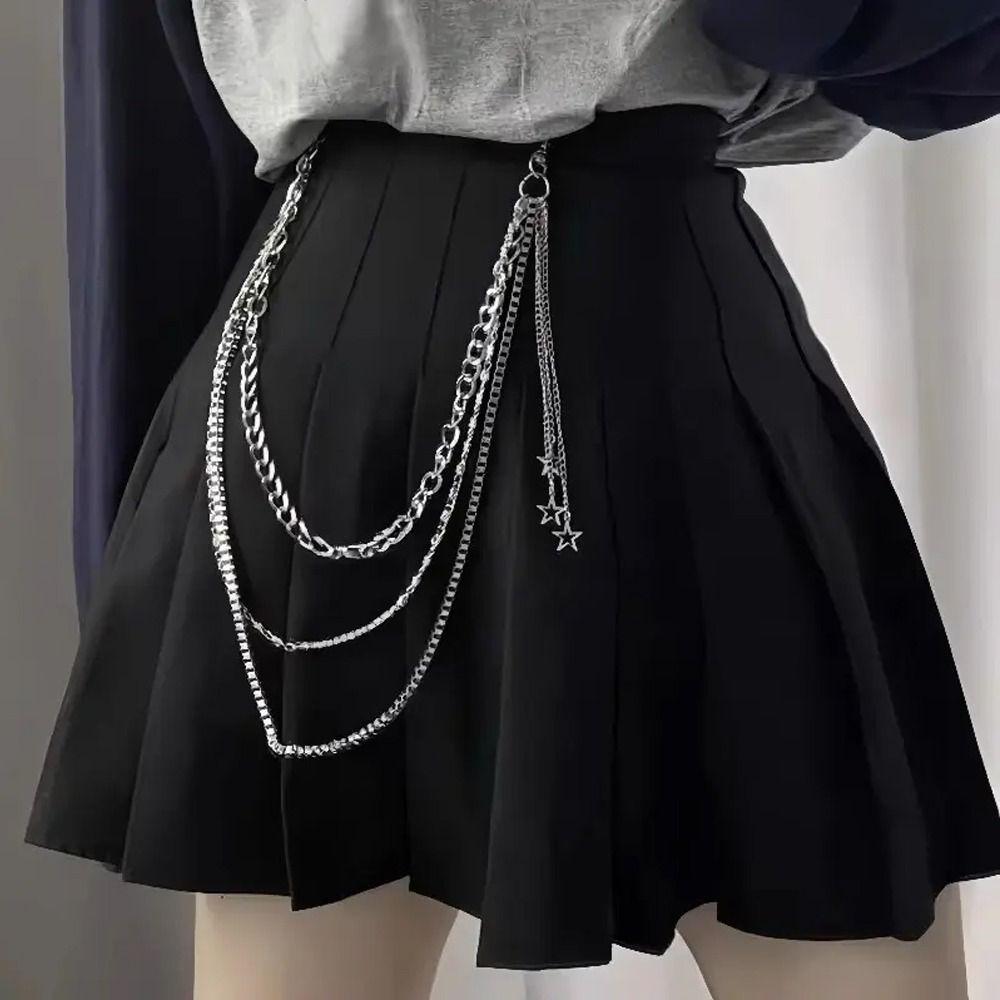 Gothic Star Waist Chain Metal Alloy Multi-layer Key Chains Fashion Jeans Chain For Women Man срібний
Gothic Star Waist Chain Metal Alloy Multi-layer Key Chains Fashion Jeans Chain For Women Man срібний