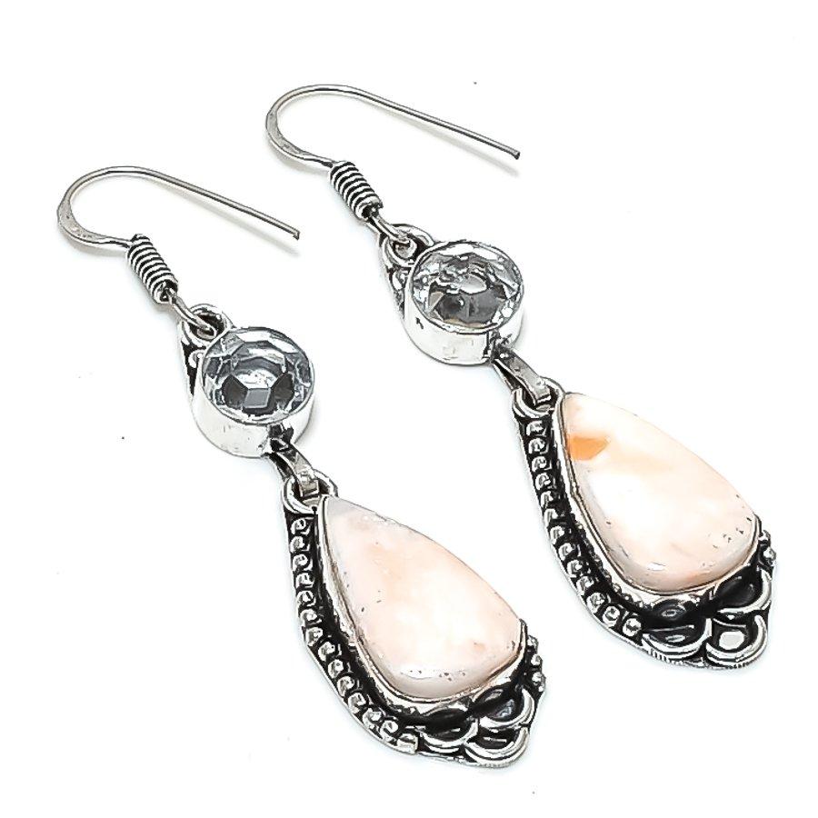 Natural Scolecite, Topaz Gemstone 925 Sterling Silver Jewelry Earring 2.36 v0m69
Natural Scolecite, Topaz Gemstone 925 Sterling Silver Jewelry Earring 2.36 v0m69