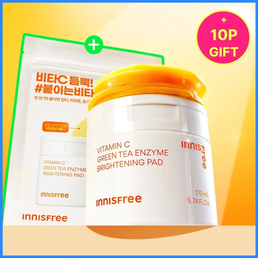 INNISFREE Vita C Green Tea Enzyme Brightening Pad 60P Set (+10P) Pad 60P Set (+10P)
INNISFREE Vita C Green Tea Enzyme Brightening Pad 60P Set (+10P) Pad 60P Set (+10P)