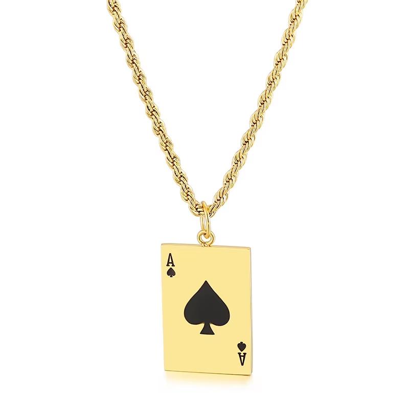 Men s Hip Hop Poker Card Pendant Necklace Bling Rhinestone Playing Card Chain Stainless Steel Streetwear Jewelry for Party Gift 60cm
Men s Hip Hop Poker Card Pendant Necklace Bling Rhinestone Playing Card Chain Stainless Steel Streetwear Jewelry for Party Gift 60cm