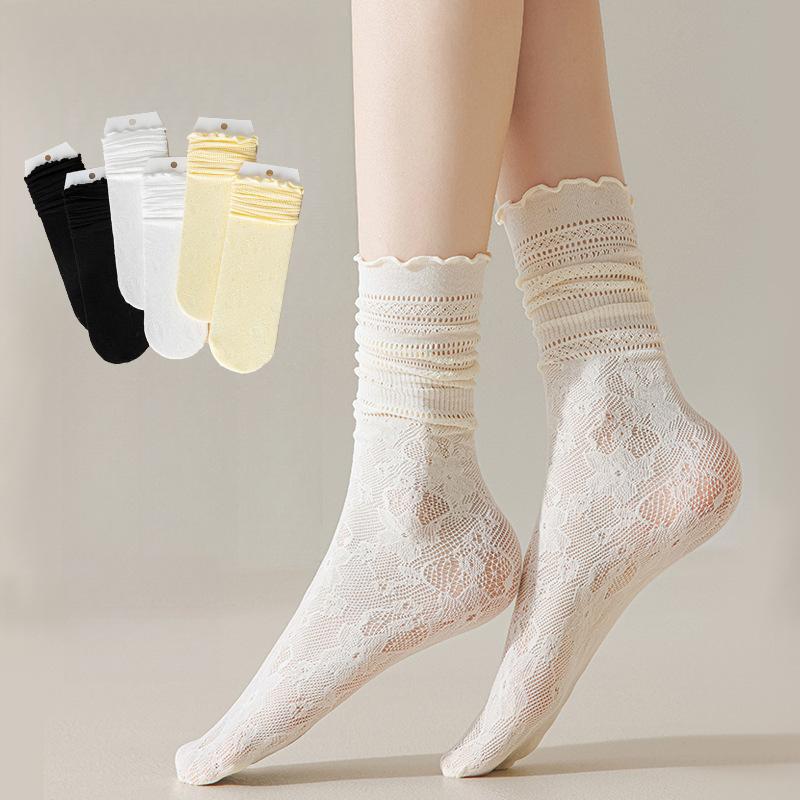 Cute Lolita Mid-tube Socks Ballet Style Lace Calf Socks for Women Summer Thin Hollow Mesh JK Socks One size
Cute Lolita Mid-tube Socks Ballet Style Lace Calf Socks for Women Summer Thin Hollow Mesh JK Socks One size