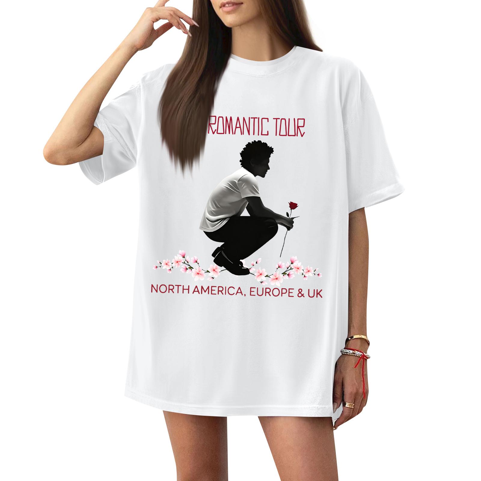 Women s Casual Printed T-Shirt Round Neck Pullover Short Sleeve Top XL білий
Women s Casual Printed T-Shirt Round Neck Pullover Short Sleeve Top XL білий